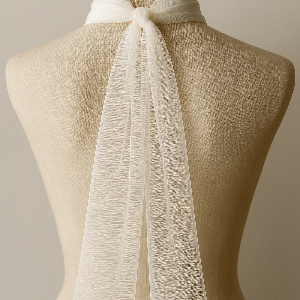 Elegant White Sheer Scarf